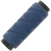 Fil plat en polyester ciré - Slam Cord pour micro macramé 0.6mm Bleu jean x100m