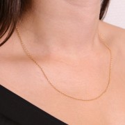 Tour de cou maille Forçat 1.6 mm -  Gold filled (or laminé)   x46cm