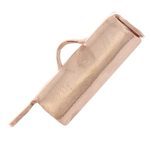 Embout pour tissage de perles rocailles & Delica Miyuki 10 mm doré rose x1