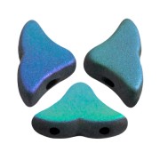 Perles en verre Hélios® par Puca® 6x10mm - Jet Mat AB x10g|raw }}