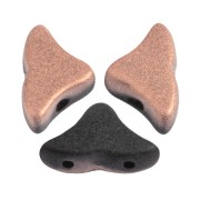 Perles en verre Hélios® par Puca® 6x10mm - Jet Capri Gold Mat x10g|raw }}