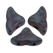 Perles en verre Hélios® par Puca® 6x10mm - Jet Nebula Mat x10g|raw }}