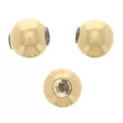 Perles stoppeur 3 mm avec un trou de 0.8 mm - Argent 925 Doré à l'or fin x5