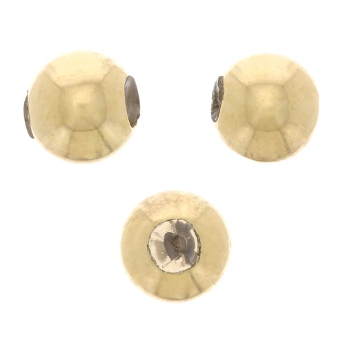 Perles stoppeur 3 mm avec un trou de 0.8 mm - Argent 925 Doré à l'or fin x5