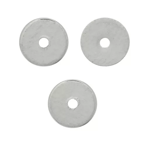 Perles rondelles Heishi - disques plats percés 5x0.7 mm - Argenté x50