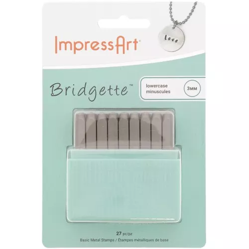 Set de poinçons à frapper ImpressArt - 3 mm - Alphabet en minuscule BRIDGETTE x27