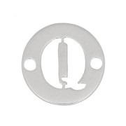 Intercalaire rond 2 trous 8.5 mm - lettre Q - Argent 925 x1