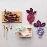 Creative Bubble Print - Fil à crocheter pour éponge tawashi - Aubergine x50g