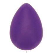 Perle goutte plate en résine opaque 37x26 mm - Violet x1|raw }}