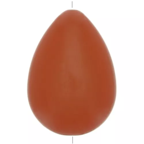 Perle goutte plate en résine opaque 37x26 mm - Terracotta x1