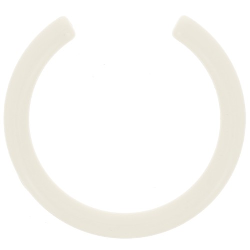 Intercalaire demi-rond pour créole en résine opaque 50 mm - Ecru x1