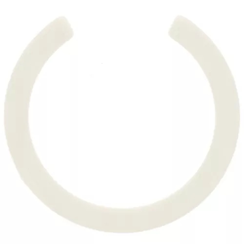 Intercalaire demi-rond pour créole en résine opaque 50 mm - Ecru x1