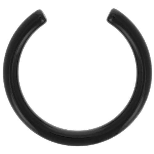 Intercalaire demi-rond pour créole en résine opaque 50 mm - Noir x1