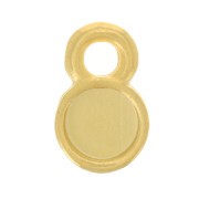 Mini breloque ronde 5 mm pour résine UV & bi-composants - Doré à l'or fin x1