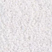Rocaille Miyuki 15/0 471 - White Pearl AB - paquet de 100g