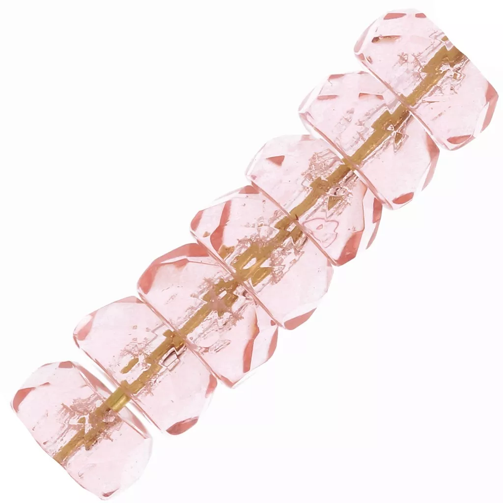 Lot De 10 Perles De Corail Rose Rondelles Facettées 6x4mm - Pour Création Bijoux - Neuf - Réf. 3880575