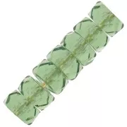 Perles rondelles Heishi facettées 6x3 mm - Prairie Green x25