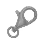 Fermoir mousqueton 13 mm - Argent 925 Rhodié Noir x1