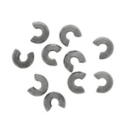 Caches perles à écraser 5 mm en Argent 925 Rhodié noir x4|raw }}