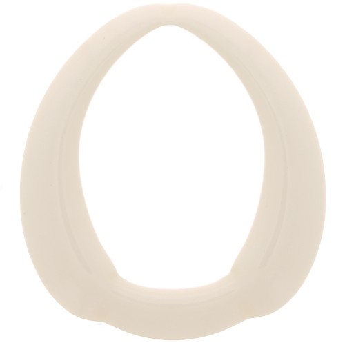 Pendentif goutte évidé ethnique en résine opaque 41x37 mm - Ivoire x1