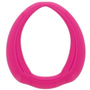 Pendentif goutte évidé ethnique en résine opaque 41x37 mm - Fuchsia x1|raw }}