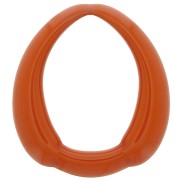 Pendentif goutte évidé ethnique en résine opaque 41x37 mm - Terracotta x1