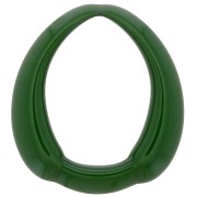 Pendentif goutte évidé ethnique en résine opaque 41x37 mm - Vert foncé x1