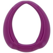 Pendentif goutte évidé ethnique en résine opaque 41x37 mm - Aubergine x1|raw }}