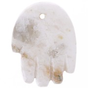 Pendentif main 20.5x15 mm en pierre gemme - Pierre de lune x1