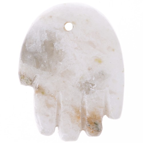 Pendentif main 20.5x15 mm en pierre gemme - Pierre de lune x1