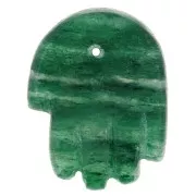 Pendentif main 20.5x15 mm en pierre gemme - Aventurine x1
