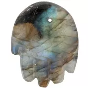 Pendentif main 20.5x15 mm en pierre gemme - Labradorite x1