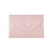 Enveloppe fermeture coeur en papier 10.5x7 cm - Rose nacré x1|raw }}