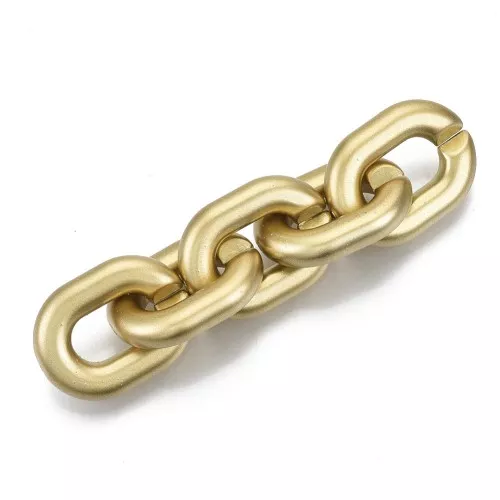 Maillons ovales 24x18 mm - Doré Mat x10