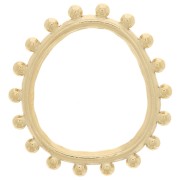 Pendentif irregulier 20x19 mm avec petites boules - Acier inoxydable 316L Doré x1|raw }}