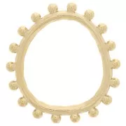 Pendentif irregulier 20x19 mm avec petites boules - Acier inoxydable 316L Doré x1