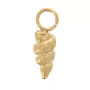 Mini breloque coquillage 9x3 mm - Acier inoxydable 304 Doré x1