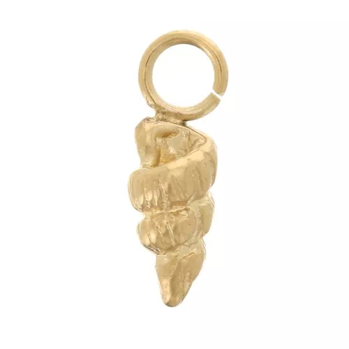 Mini breloque coquillage 9x3 mm - Acier inoxydable 304 Doré x1