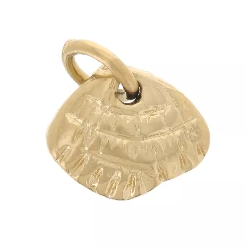 Mini breloque coquillage 5x6 mm - Acier inoxydable 316L Doré x1
