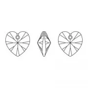 Coeurs PureCrystal 6228 10,3x10 mm Rose AB x6