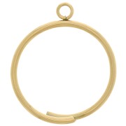 Bague fine avec anneau fermé - Taille 57 - Acier inoxydable 304 Doré|raw }}