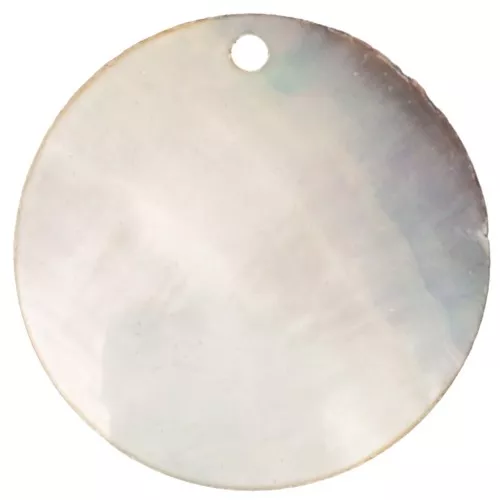 Sequins ronds 20 mm en nacre - Naturel x20