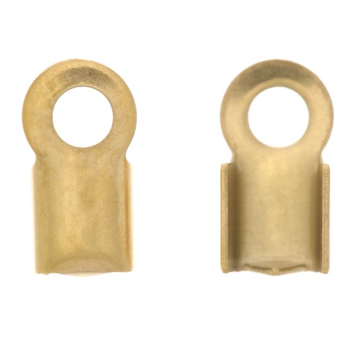 Pinces lacet pour cordon 3 mm - Acier inoxydable 304 Doré x4