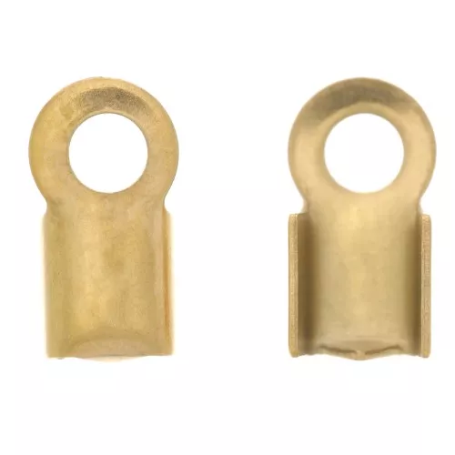 Pinces lacet pour cordon 3 mm - Acier inoxydable 304 Doré x4