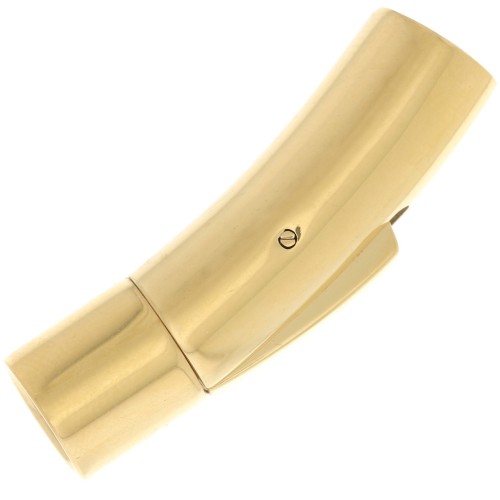 Fermoir clip 30x8 mm pour cordon 6 mm - Acier inoxydable 304 Doré x1