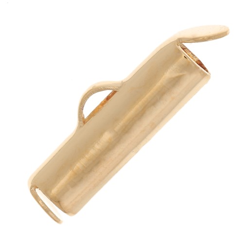 Embout pour tissage perles rocailles & Delica Miyuki 15 mm - Plaqué Or 3 microns