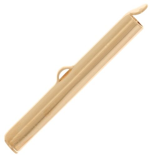 Embout pour tissage perles rocailles & Delica Miyuki 35 mm - Plaqué Or 3 microns