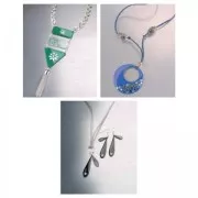 Pendentif losange 55 mm pour poudre de sur-glaçure en cuivre x1