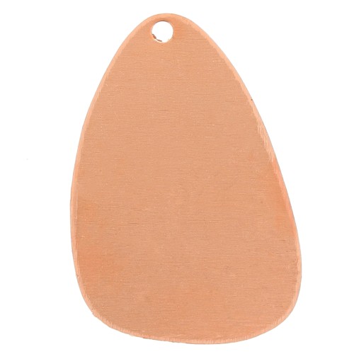 Pendentif triangle arrondi 41x27mm pour poudre de sur-glaçure Efcolor en cuivre x1