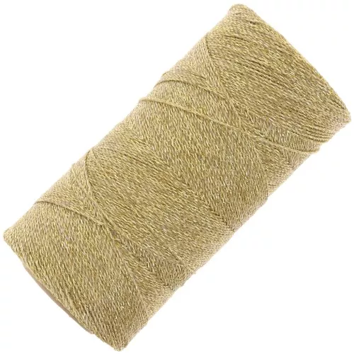 Bobine de fil ciré Linhasita pour micro macramé 0.5 mm - Doré (Ouro) x335m